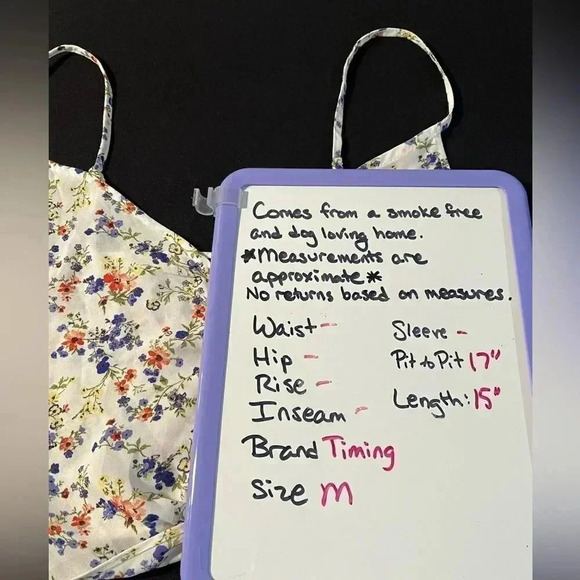 Cute floral tie crop tank by Timing size M EUC - Picture 5 of 8